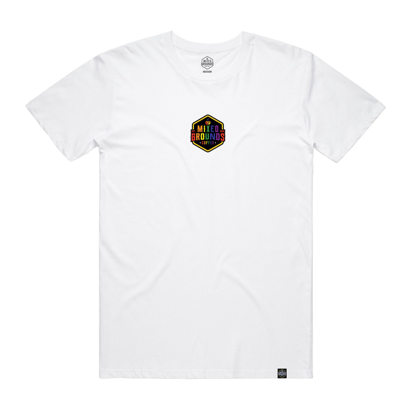 Mixed Grounds Pride T-Shirt in white