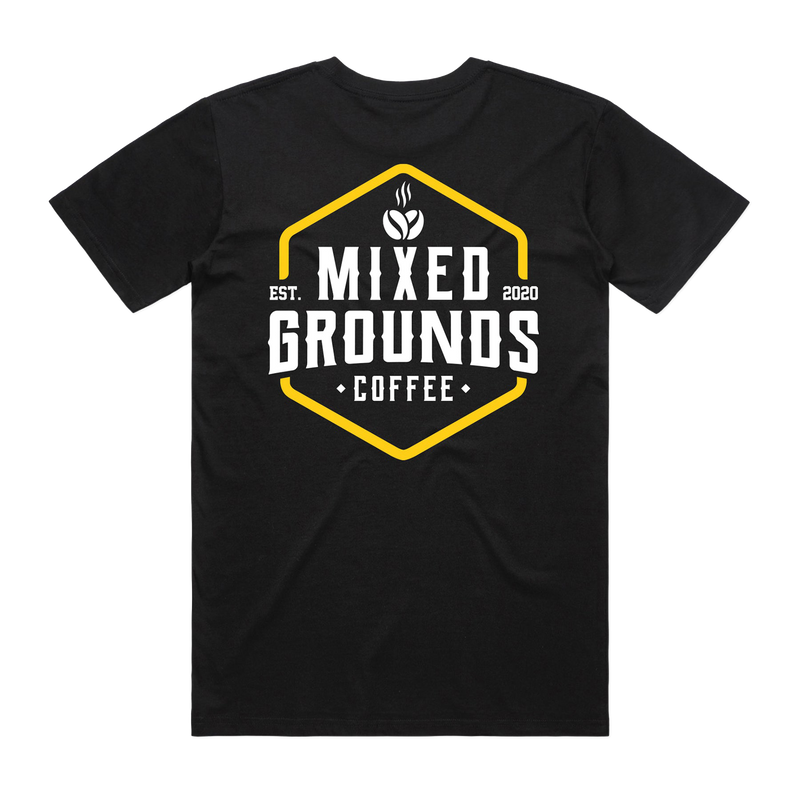 Mixed Grounds Logo T-Shirt in black (back view)