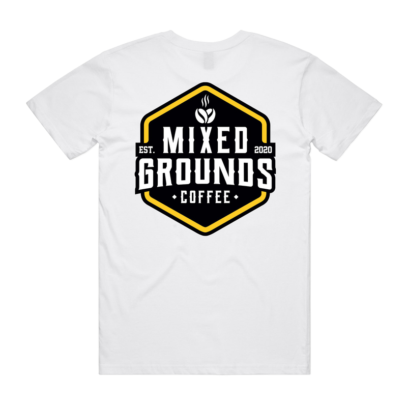 Mixed Grounds Logo T-Shirt in white (back view)