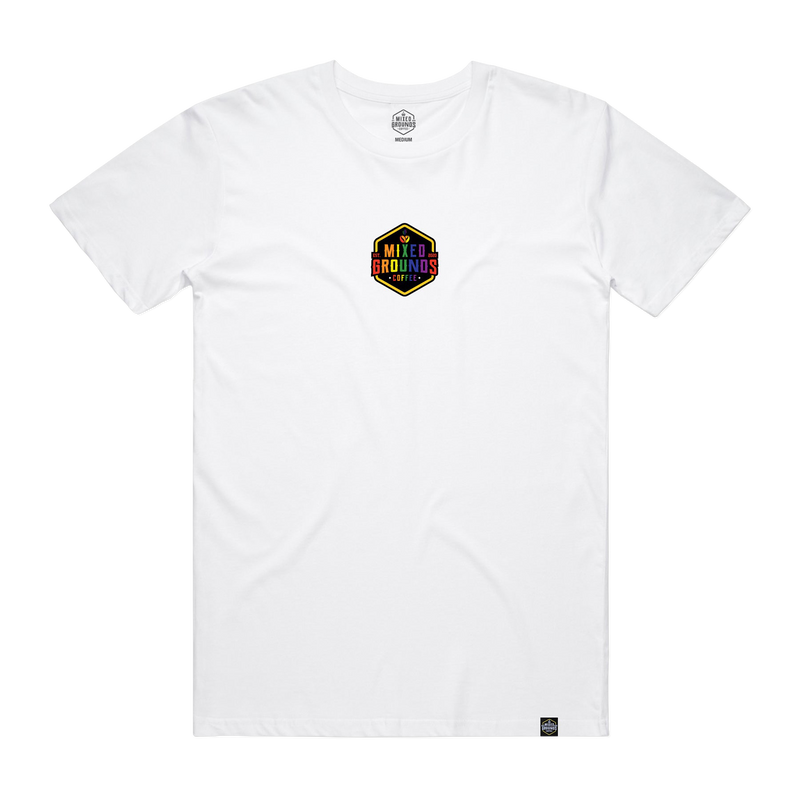 Mixed Grounds Pride T-Shirt in white