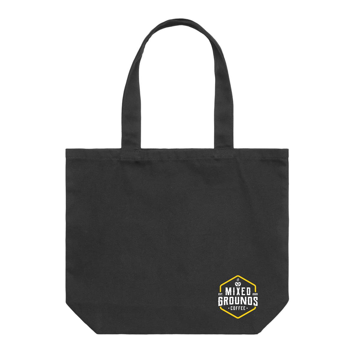 Mixed Grounds Shoulder Tote in black